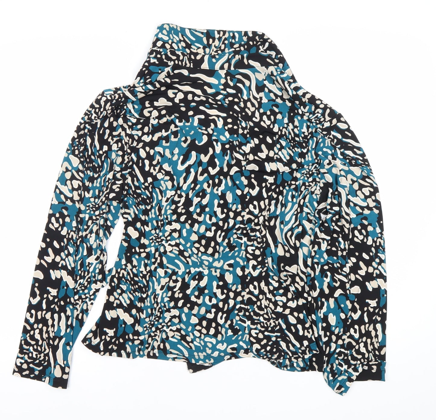Roman Women’s Multicoloured Animal Print Wrap Blouse Size 18
