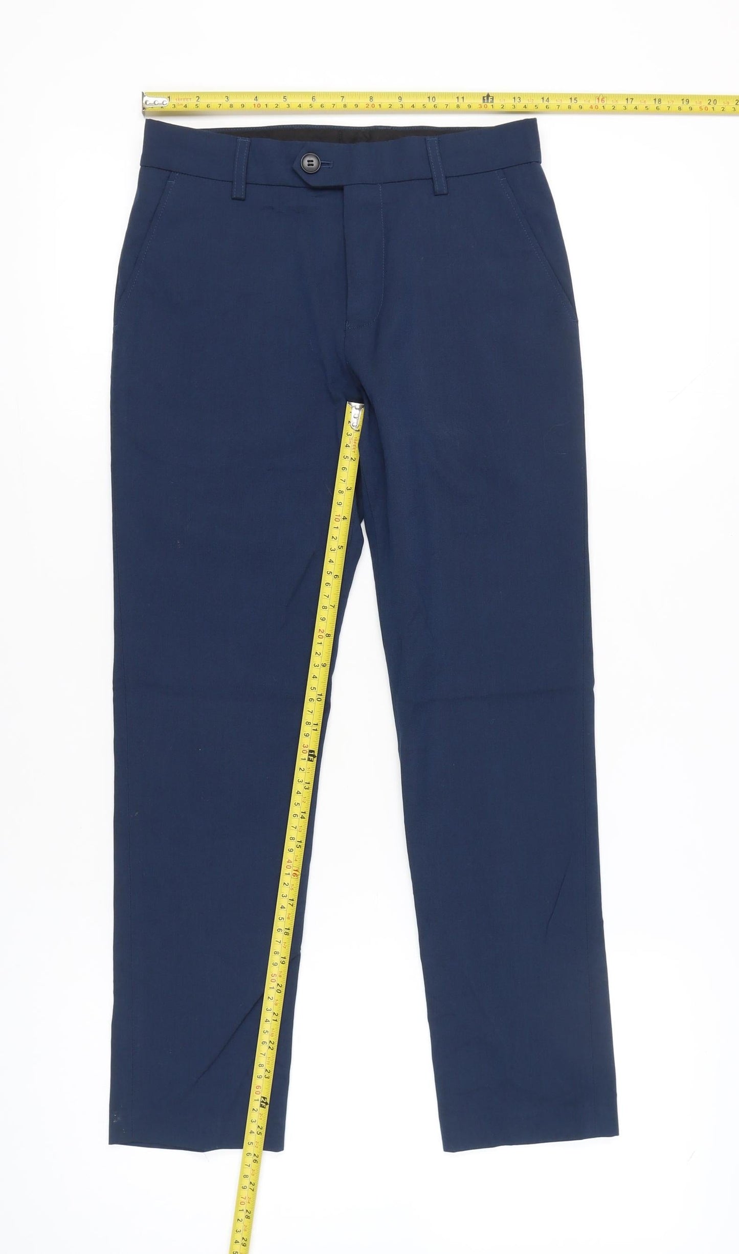 Next Boys Blue Formal Dress Trousers 12 Years Regular Fit School Wear
