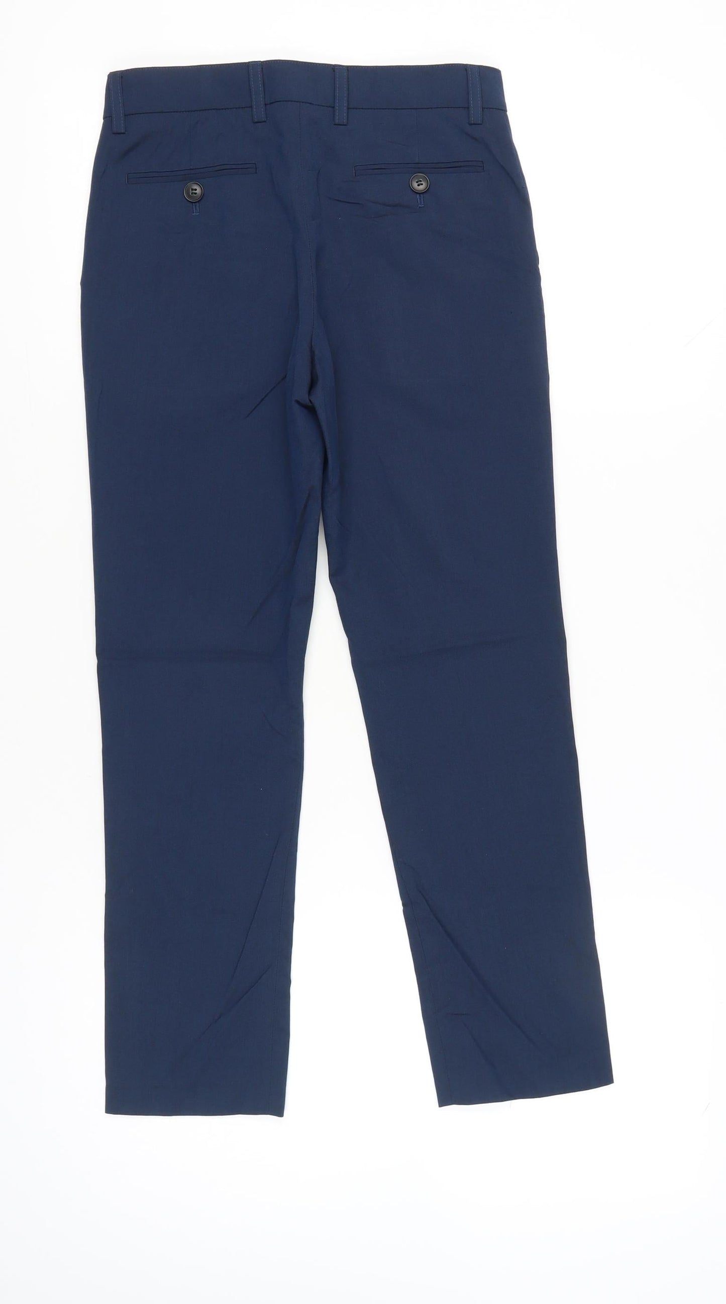 Next Boys Blue Formal Dress Trousers 12 Years Regular Fit School Wear