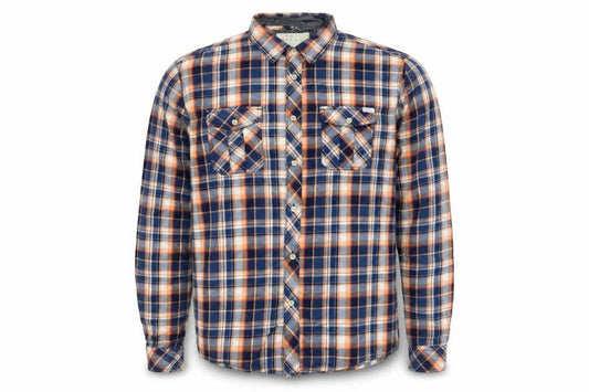 Blend Men's Blue Plaid Cotton Long Sleeve Button-Up Shirt L
