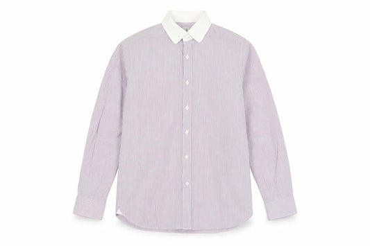 Reiss Men’s Purple Slim Fit Striped Long Sleeve Button-Up Shirt M