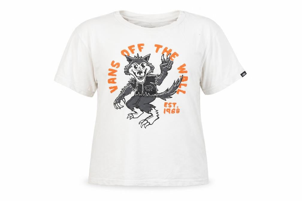 Vans Unisex Kids White Graphic Print Classic Fit Cotton XL T-Shirt
