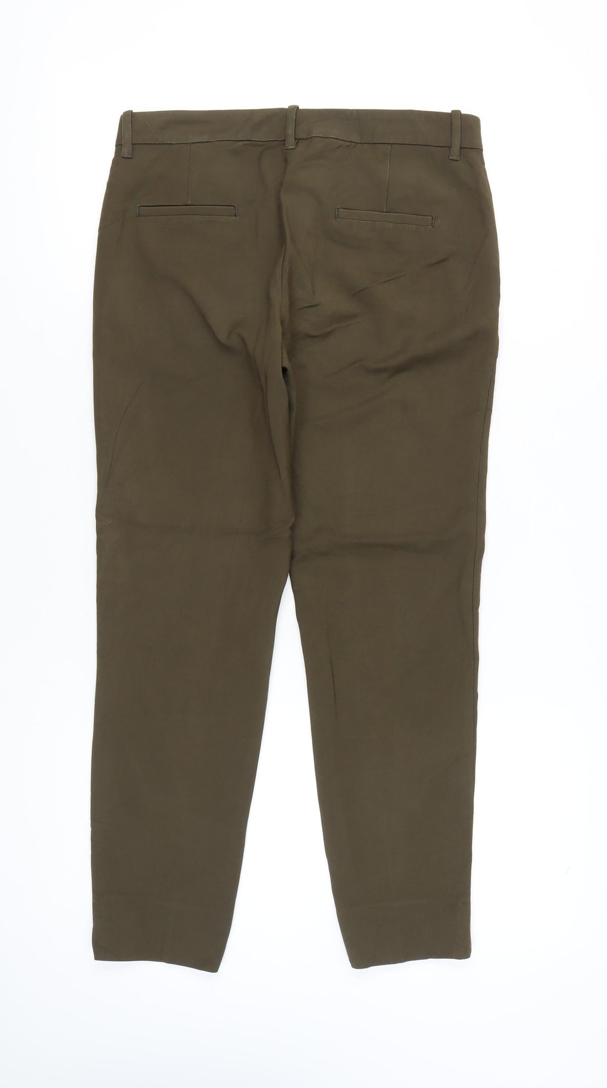 Zara Woman Green Slim Fit Chino Trousers Womens Size 2