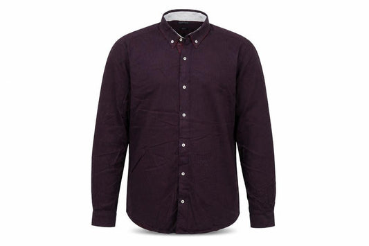 Next Men’s XL Red Button-Up Cotton Long Sleeve Shirt