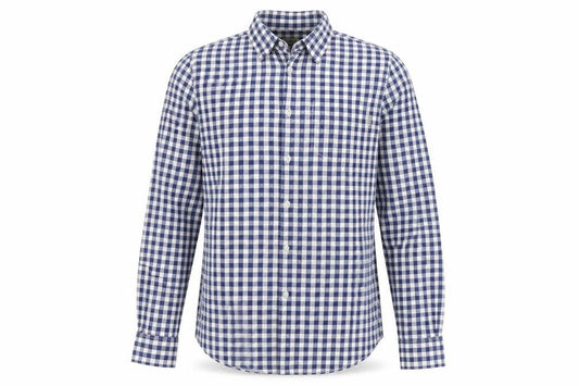 Jack Wills Men's Blue Checked Button-Down Cotton Shirt XS