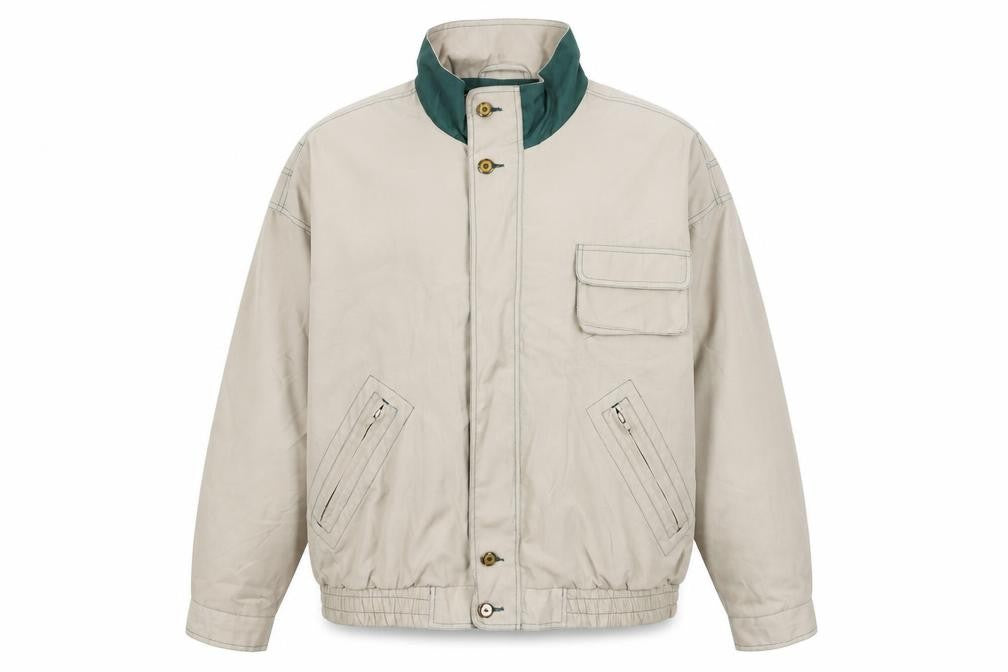Regatta Men's Beige Outdoor Jacket L Stand Collar Zip Pockets