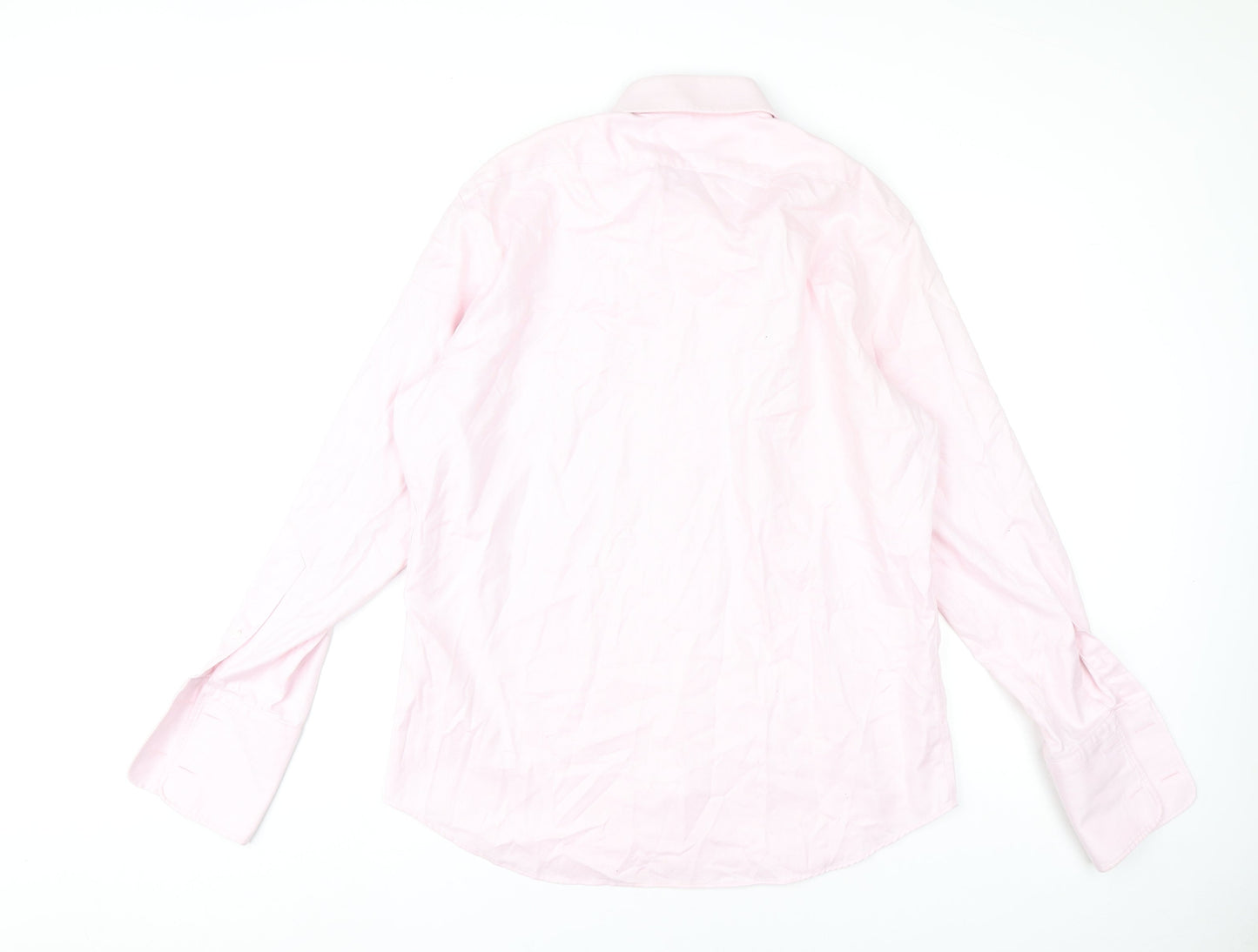Guthrie & Valentine Mens Pink 16.5 Slim Fit Cotton Dress Shirt