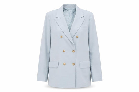 PRETTYLITTLETHING Women’s Blue UK 12 Double Breasted Blazer