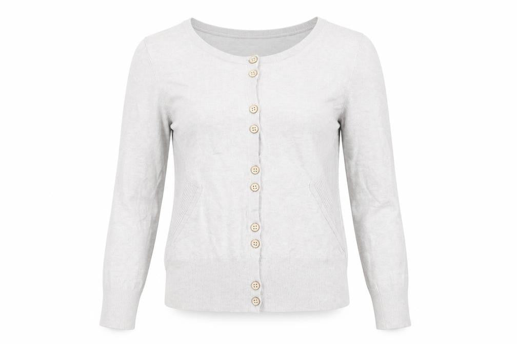 Jasper Conran Women’s Beige Long Sleeve Button Cardigan Size 10