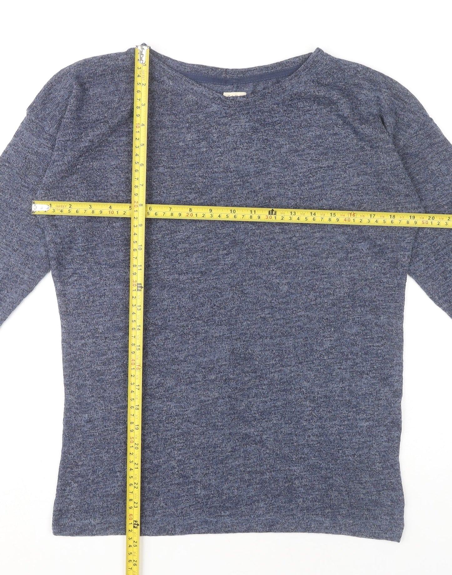 Zara Women’s Blue Slim Fit Knit Jumper Size S Long Sleeve