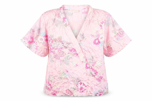 Marks and Spencer Women’s Pink Floral Wrap Blouse UK 20 Viscose