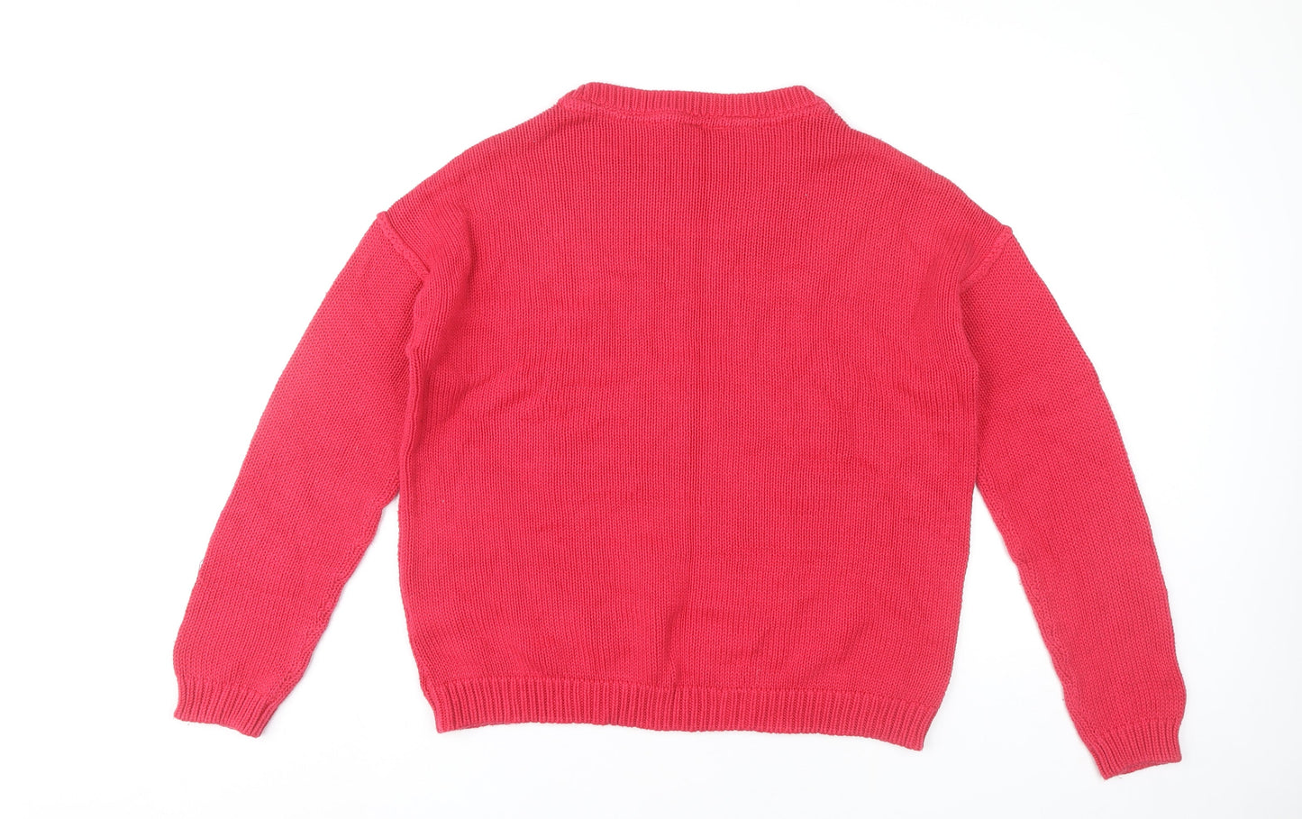 Rainbow Womens Red Sunshine Pullover Jumper Size 10 Cotton Blend