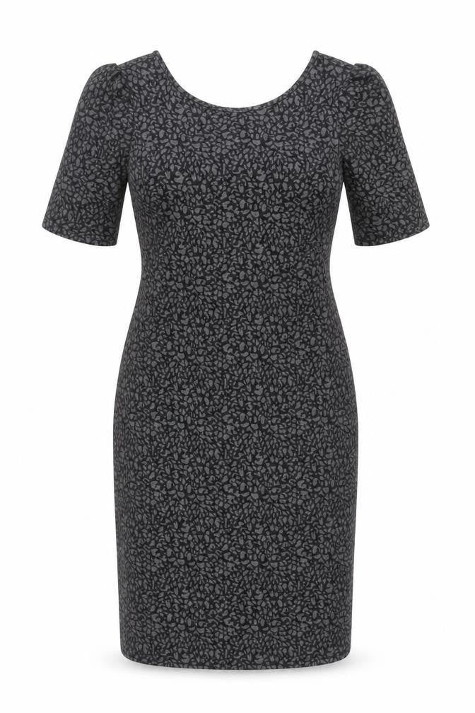 Dorothy Perkins Women Grey Animal Print Sheath Dress Size 10