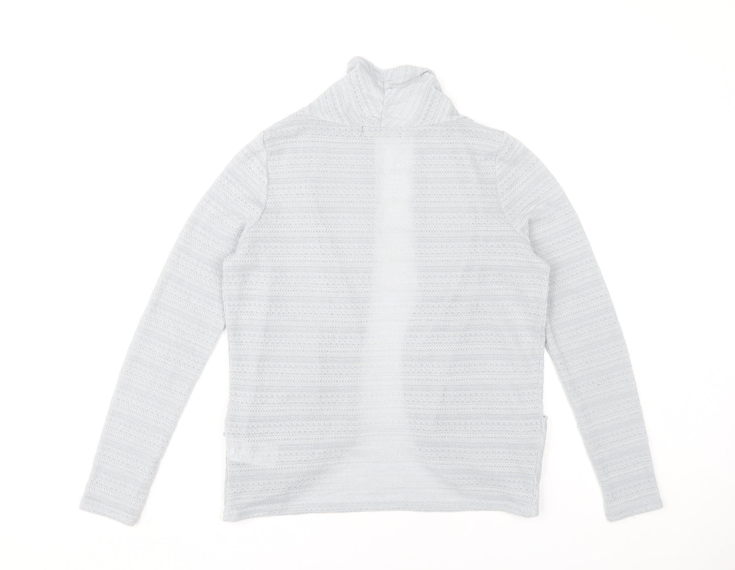 Oasis Womens Grey XS Cardigan Open Knit Lightweight Long Sleeve
