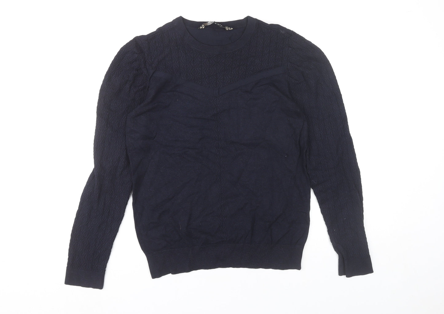 Principles by Ben de Lisi Womens Blue Size 12 Crew Neck Knit Jumper