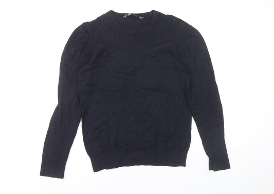 Principles by Ben de Lisi Womens Blue Size 12 Crew Neck Knit Jumper