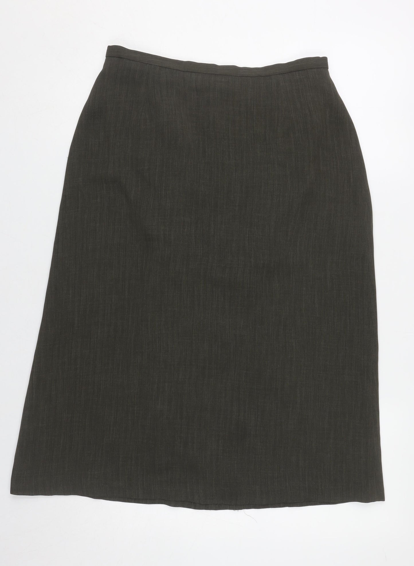 Bianca Womens Brown Size 12 Straight Pencil Skirt Work Business