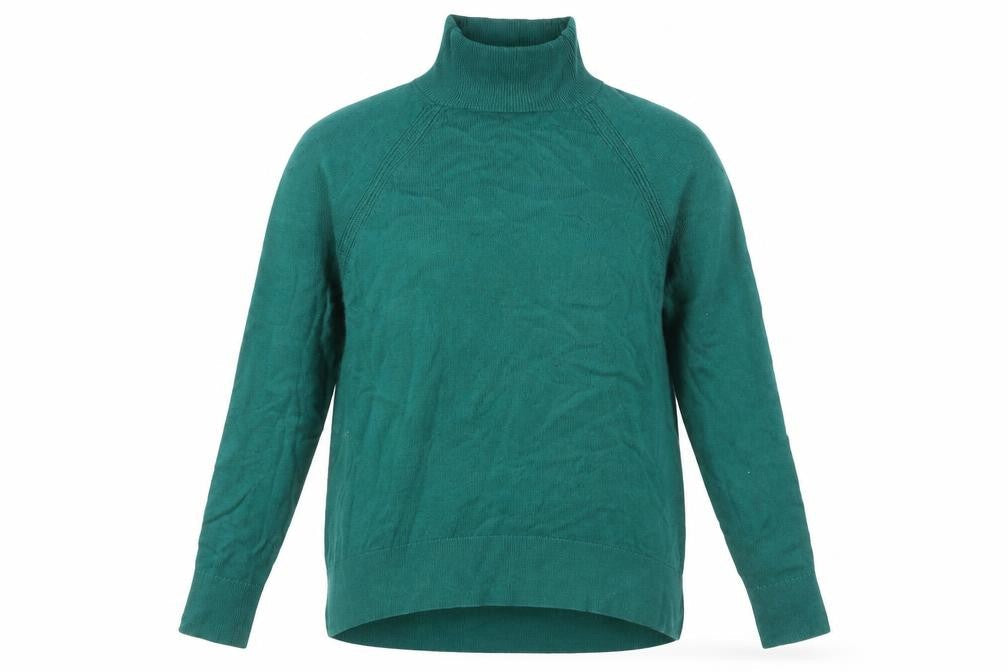 LOFT Women’s Green Mock Neck Pullover Jumper Size M Long Sleeve Knit