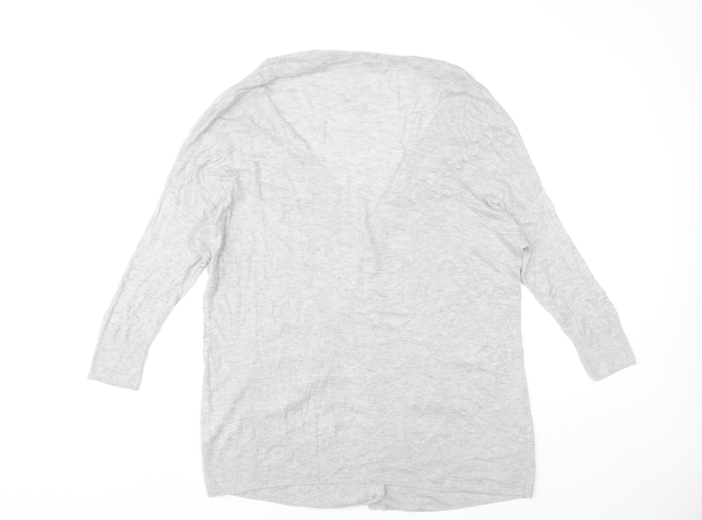 French Connection Women’s Grey M Cardigan V-Neck Long Sleeve Knit