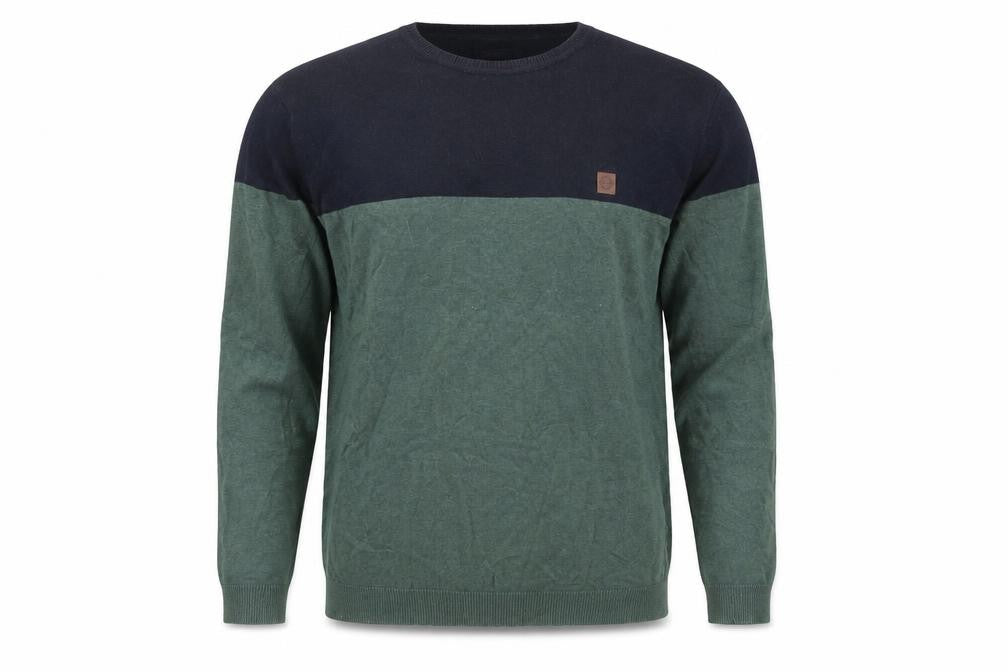 Springfield Men’s Green Blue Cotton Pullover Jumper 2XL Crew Neck