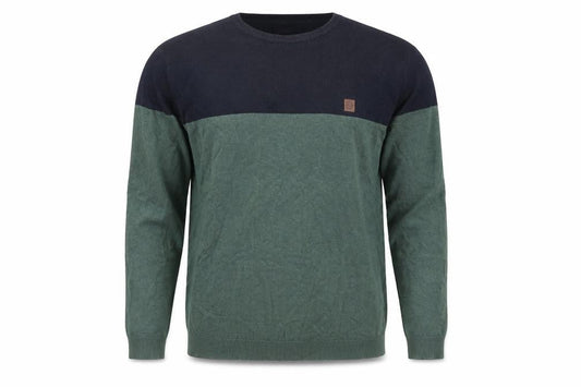 Springfield Men’s Green Blue Cotton Pullover Jumper 2XL Crew Neck