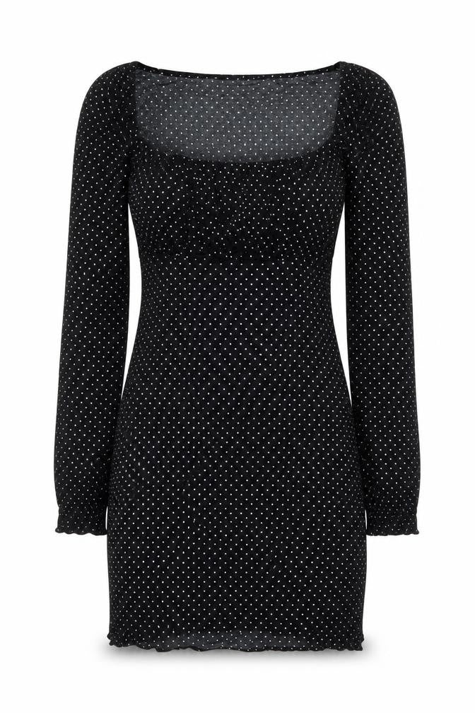 Urban Renewal Women’s Black Polka Dot Bodycon Dress Size M