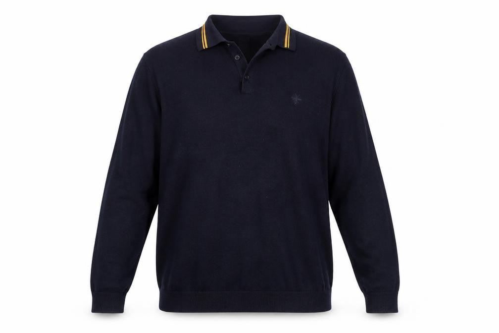 River Island Men’s Blue 2XL Collared Pullover Jumper Long Sleeve