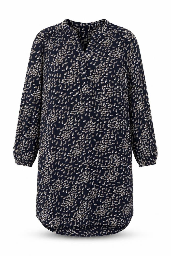 Apricot Women’s Blue Geometric Shift Dress UK 12 Long Sleeve