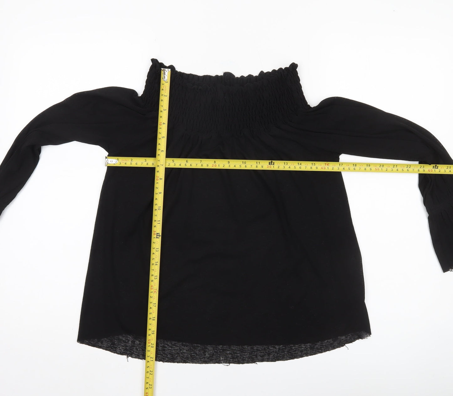 ASOS Women’s Black Off Shoulder Bell Sleeve Tunic Blouse Size 10