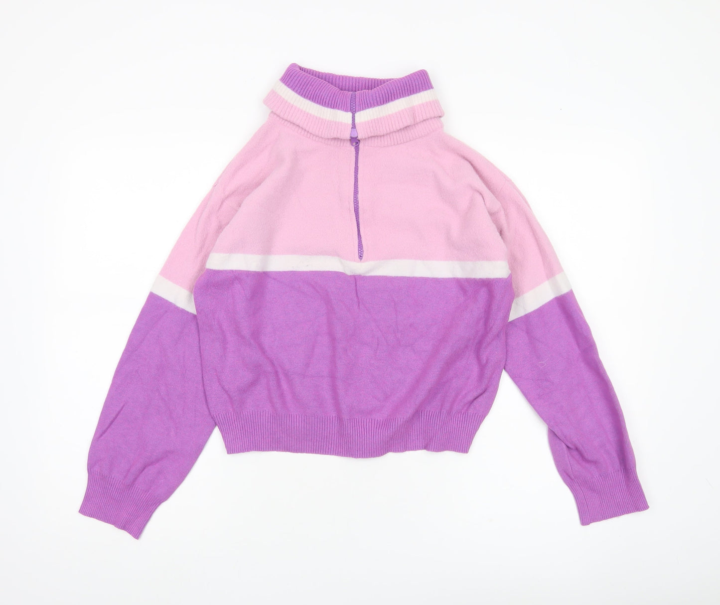 Urban Outfitters Women’s Pink Purple High Neck Pullover Jumper Size S