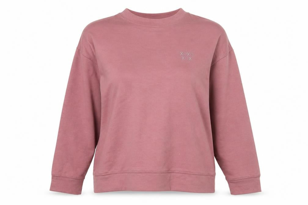 Nutmeg Women Pink Size 10 Crew Neck Pullover Sweatshirt