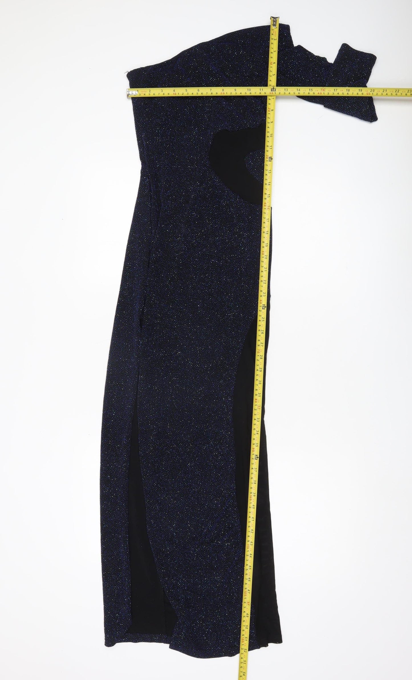 ASOS Women’s Black Glitter Bodycon Long Party Dress Size 4