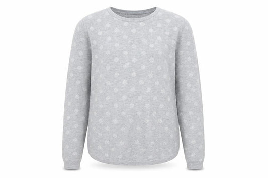 Mango Women’s Grey Polka Dot Crew Neck Jumper Size 12