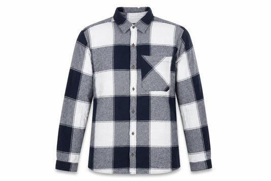 Jack & Jones Men’s Blue Grey Check Cotton Flannel Shirt XL