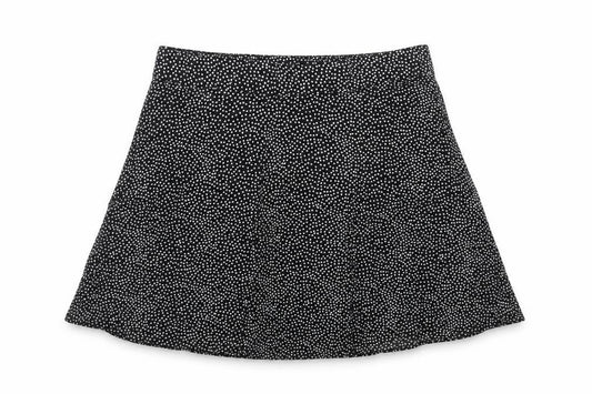 Matalan Women’s Black Polka Dot A-Line Skirt Size 14 Viscose