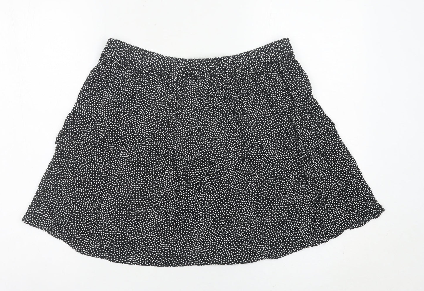 Matalan Women’s Black Polka Dot A-Line Skirt Size 14 Viscose