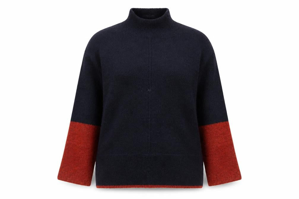 Marks & Spencer Womens Multicoloured L Pullover Jumper Mock Neck Knit