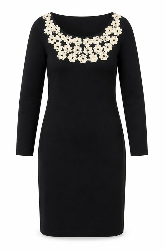 Next Women’s Black Cotton Scoop Neck Sheath Dress Size 8