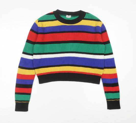 Pimkie Womens Multicoloured Striped Knit Jumper Size S