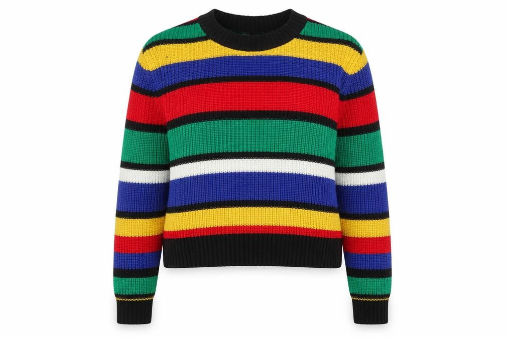 Pimkie Womens Multicoloured Striped Knit Jumper Size S