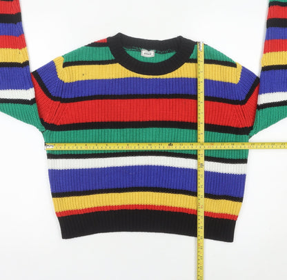 Pimkie Womens Multicoloured Striped Knit Jumper Size S