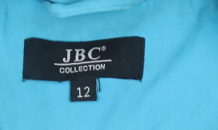 JBC Collection Womens Blue Size 12 Hooded Parka Jacket Casual