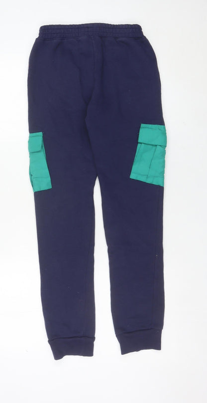 Preloved Levi's Boys Blue Green Cargo Jogger Trousers Size 12 Years Cotton Blend - Detail
