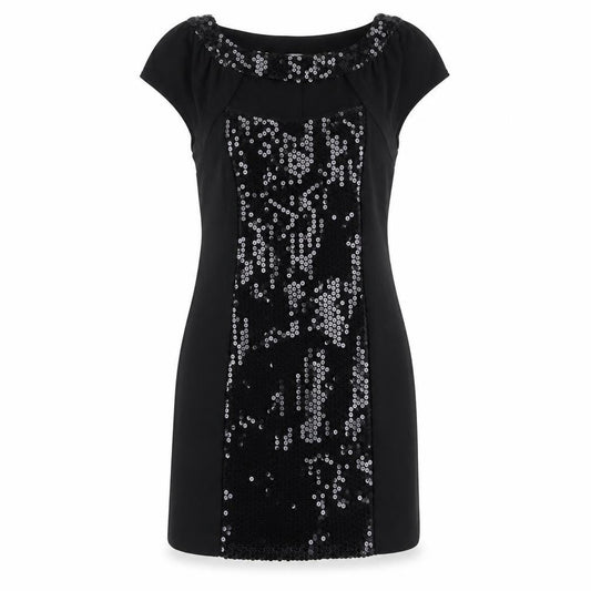 Red Herring Women’s Black Sequin Short Sleeve Bodycon Dress Size 14