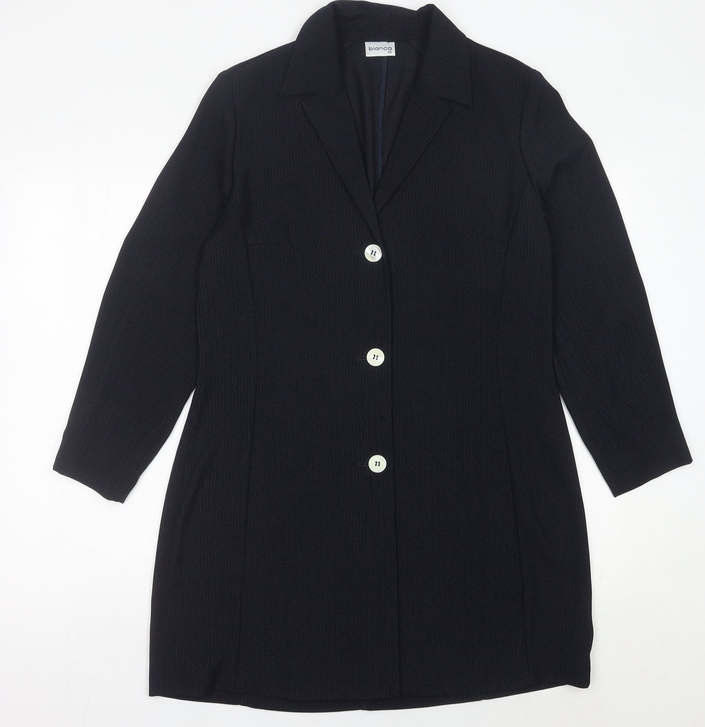 Bianca Women's Black Size 10 Mid-Length Blazer Jacket