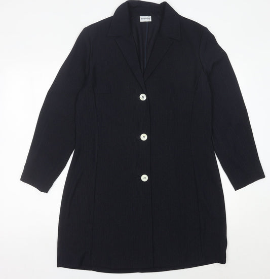 Bianca Women's Black Size 10 Mid-Length Blazer Jacket