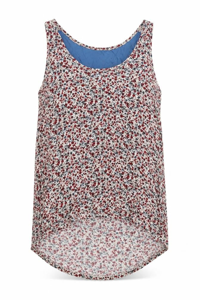 Warehouse Womens Multicoloured Floral Tank Top UK 8 Viscose Scoop Neck