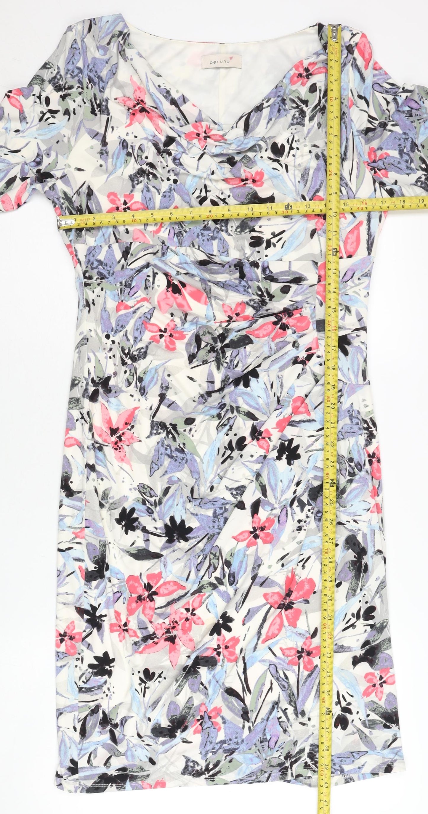 Marks and Spencer Women’s Multicoloured Floral Sheath Dress Size 14