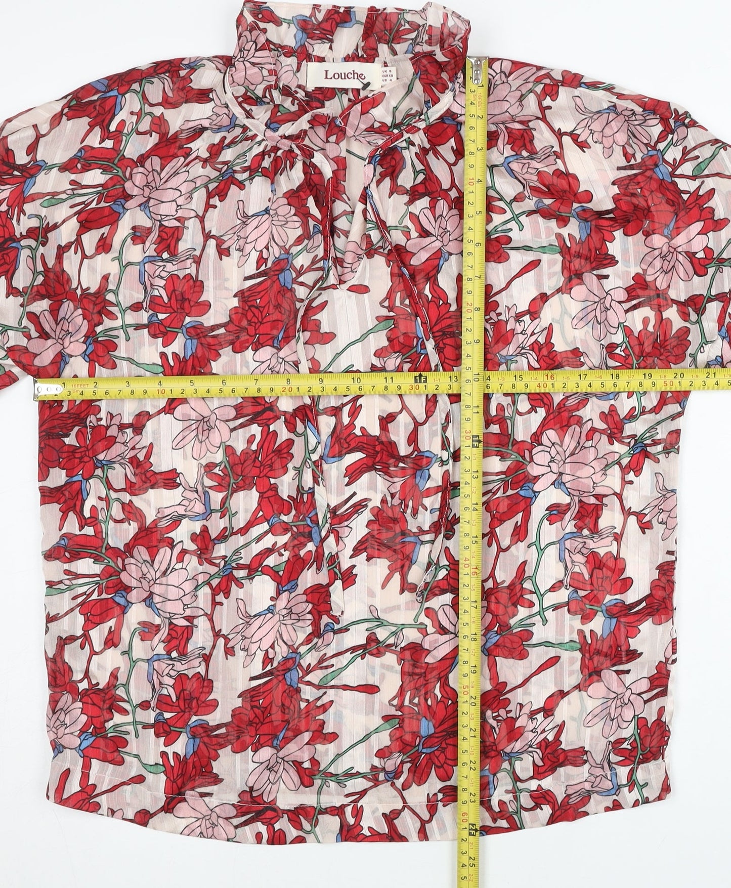 Louche Women's Multicoloured Floral Blouse Size 8 Tunic Style