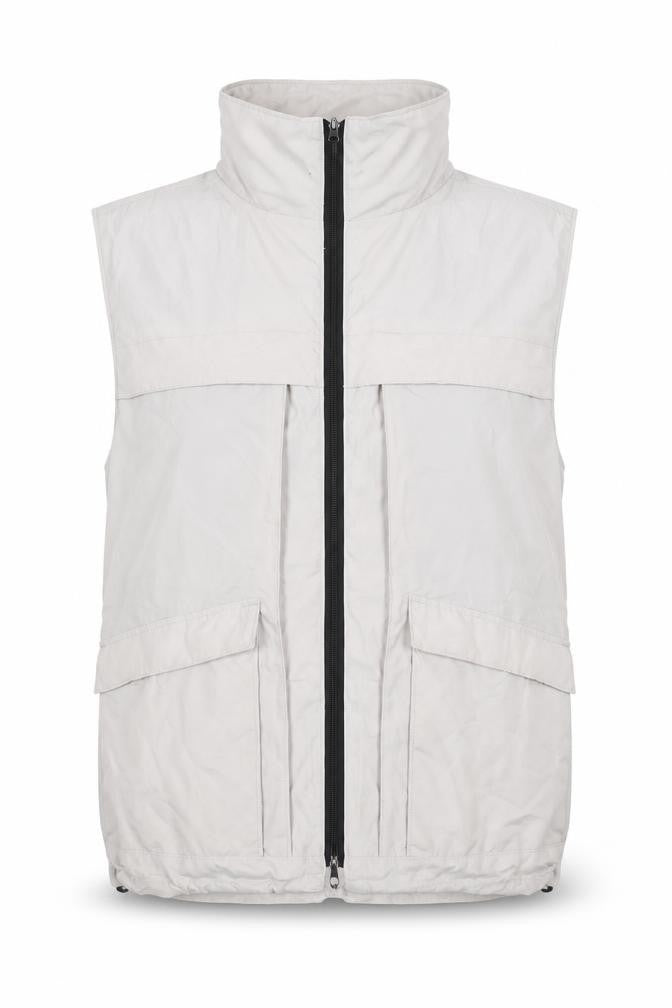 ES Sport Men's Beige Waistcoat Bodywarmer Gilet Size M Polyester Zip